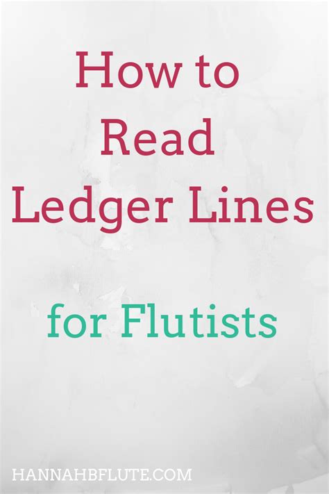 How to Read Ledger Lines - Hannah B Flute