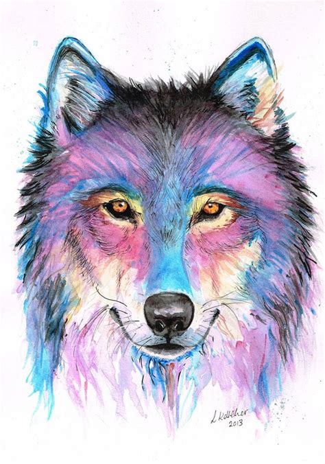 Wolf in Watercolour by https://www.deviantart.com/lornakelleherart on @DeviantArt | Wolf ...