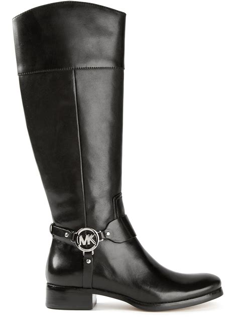 MICHAEL Michael Kors Leather Mid Calf Boots in Black - Lyst