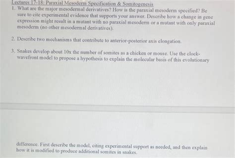 Solved 1. What are the major mesodermal derivatives? How is | Chegg.com