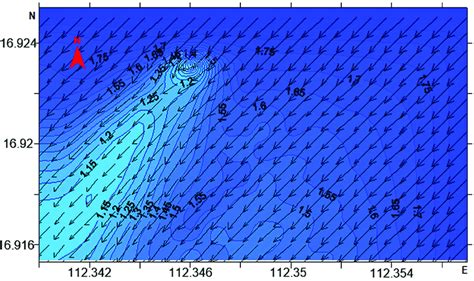 Wave vector diagram in the strong wave direction (NE) around the ...