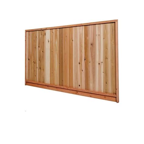 6 ft. x 8 ft. Premium Cedar Solid Top Fence Panel with Stained (SPF ...