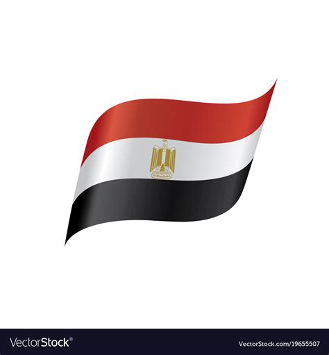 Egypt flag Royalty Free Vector Image - VectorStock