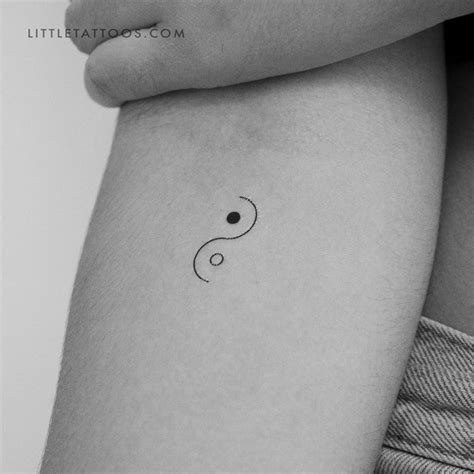 Minimalist Yin Yang Temporary Tattoo - Set of 3 – Little Tattoos