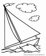 Simple Shapes Coloring Pages  Free Printable Sailboat sketch template
