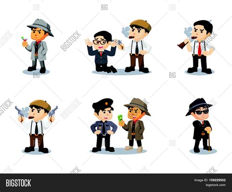 Mafia Cartoon Set Vector & Photo (Free Trial) | Bigstock