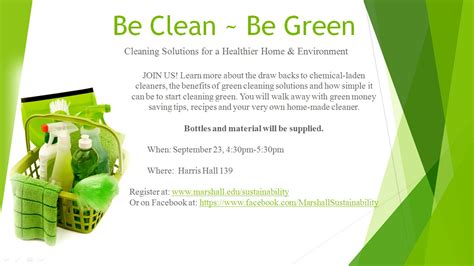 Green Cleaning Products – Sustainability Department