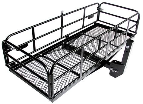 Merax Trailer Hitch Cargo Carrier Folding Mount Basket Luggage Rack Bumper, 360 lbs. Capacity ...