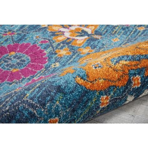 Nourison PASSION 8 x 10 Denim Indoor Abstract Area Rug in the Rugs ...