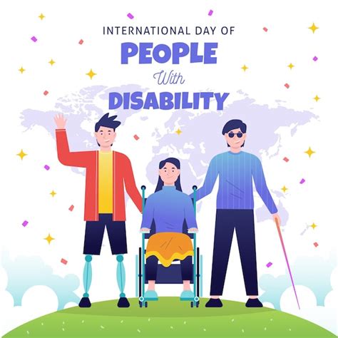 Free Vector | Hand drawn international day of people with disability