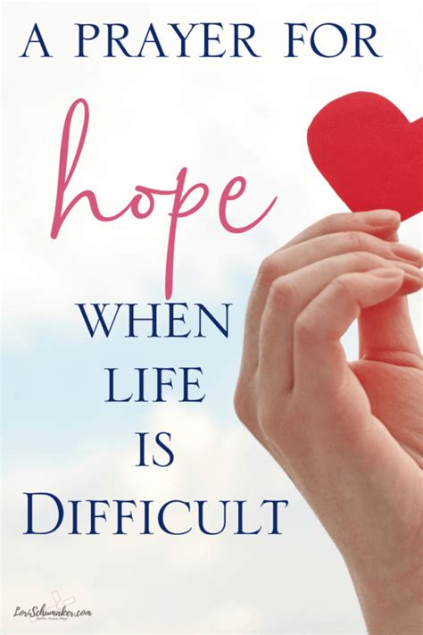 A Prayer for Hope When Life Is Difficult | My Prayer for Hope