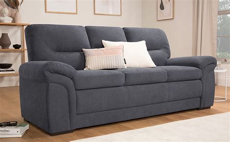 Bromley 3 Seater Sofa, Slate Grey Classic Plush Fabric Only £649.99 ...