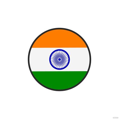 Circle Indian Flag Vector in Illustrator, SVG, JPG, EPS, PNG - Download ...