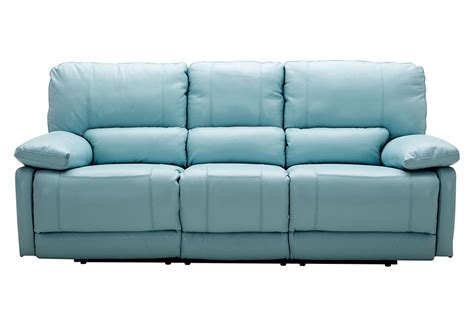 Light Blue Leather Sleeper Sofa | Baci Living Room