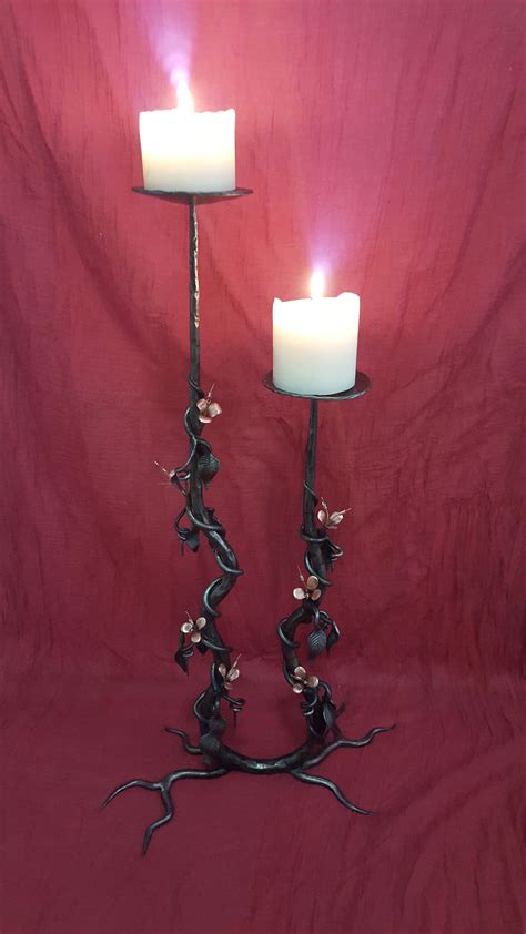 Hand Forged Candle Holder | Hand forged candle holder, Candle holders, Candelabra chandeliers
