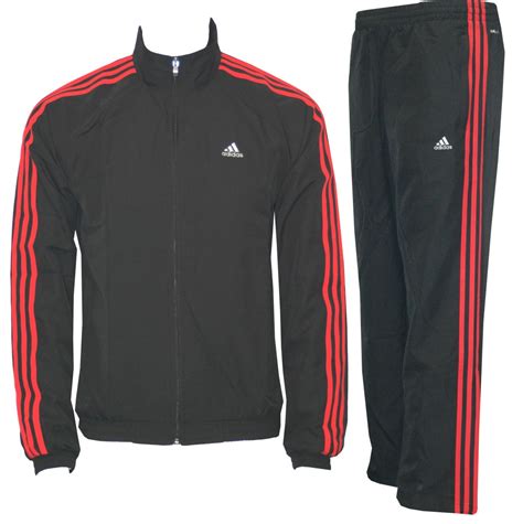 NEW MENS ADIDAS CLIMALITE BLACK FULL TRAINING TRACKSUIT | eBay