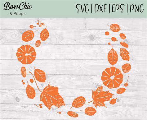 Fall Wreath Svg Pumpkin Wreath Svg Autumn Wreath Svg Laurel Wreath Svg Fall Leaves Svg Clip Art ...