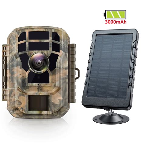 CAMPARK Trail Camera with 3000mAh Rechargeable Solar Panel Game Deer ...