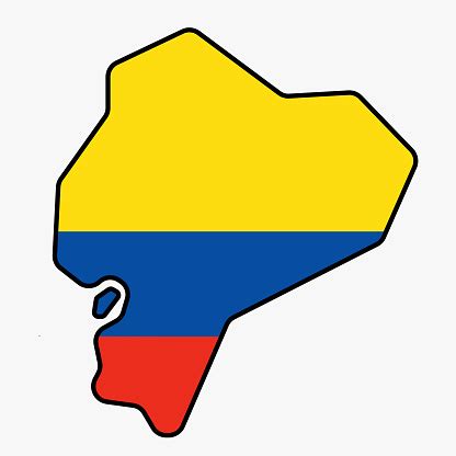 Outline Drawing Of Ecuador Flag Map Stock Illustration - Download Image ...