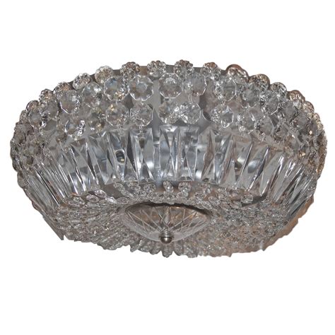 Oval Neoclassic Crystal Flush Mounted Light Fixture at 1stDibs | oval light fixture