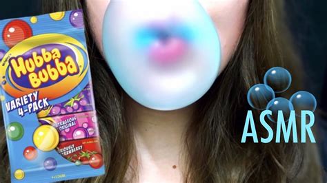 ASMR BUBBLE GUM ~ SATISFYING Chewing Sounds & Blowing Bubbles - YouTube