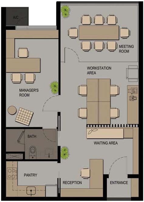 Three simple office designs