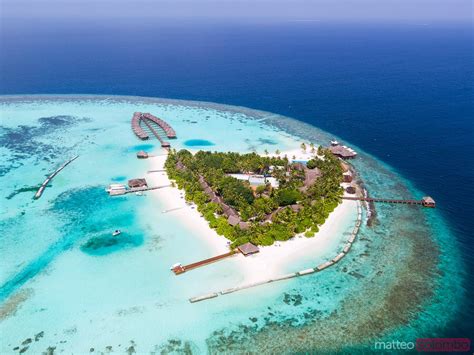 Matteo Colombo Photography | Aerial drone view of a tropical island, Maldives | Royalty Free ...