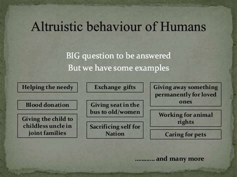 Altruism and evolution