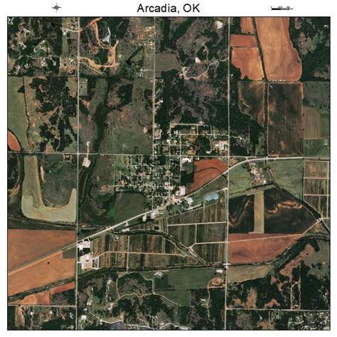 Aerial Photography Map of Arcadia, OK Oklahoma