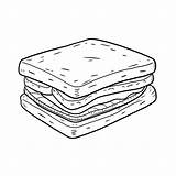 Sandwich coloring Page – Coloring Corner sketch template