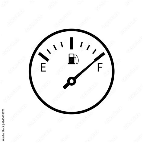 Full fuel gauge outline icon. Clipart image isolated on white background เวกเตอร์สต็อก | Adobe Stock