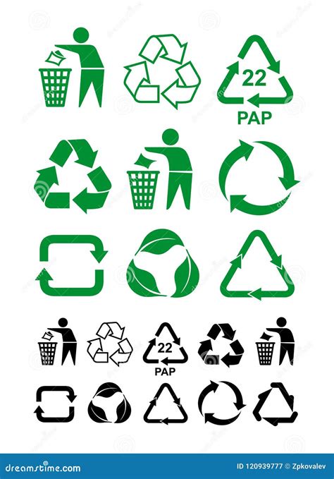 Set Of Universal Recycling Symbols. International Symbol Vector ...