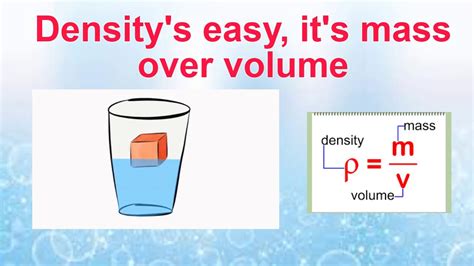 Density Formula Song (mass over volume) - YouTube