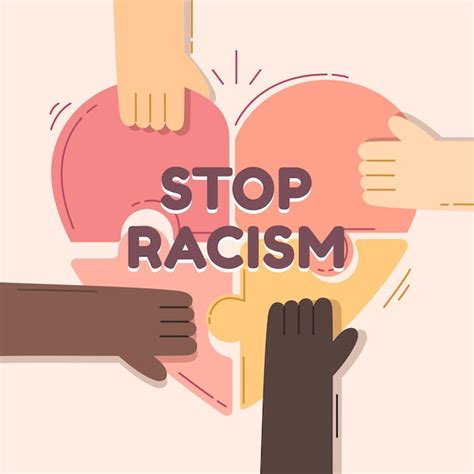 Free Vector | Stop racism illustration theme