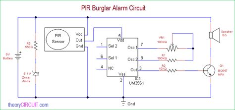 Circuit Diagram Of Intruder Alarm System - Circuit Diagram