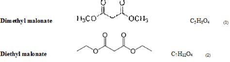 The structure of dimethyl malonate and diethyl malonate | Download Scientific Diagram