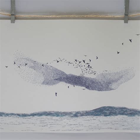 Starling Murmuration Art Print Watercolor Painting Giclee - Etsy