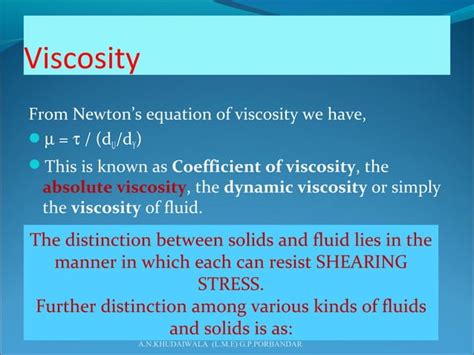 Fluid properties