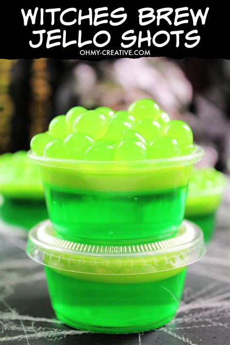 Bubbly Witches Brew Jello Shots - Oh My Creative