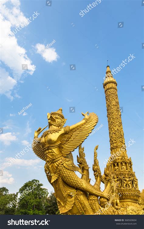 Statue Golden Garuda Bird Like Creature Stock Photo 368569604 | Shutterstock