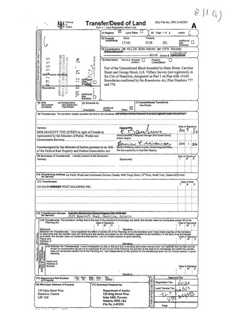 Land transfer document: Fill out & sign online | DocHub