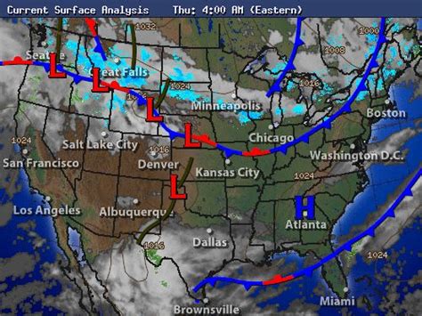 Intellicast - Current Surface Analysis in United States | Weather underground, Earth science ...