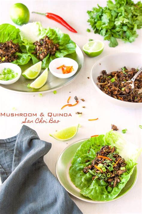 Mushroom and Quinoa San Choi Bao {vegan + gluten free} | Recipe ...