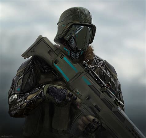 Futuristic sci-fi soldier dude by RobbieMcSweeney on DeviantArt