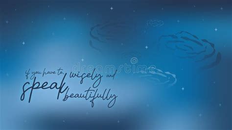 Motivational Wallpaper with Message of Speaking Beautifully Stock Illustration - Illustration of ...