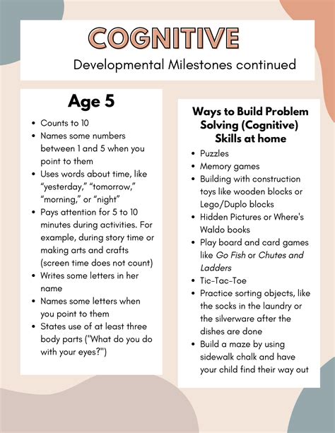 Developmental Milestones | Early Childhood Center