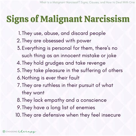 10 Signs You Are Dealing with a Malignant Narcissist