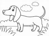 Dachshund Dog Coloring Pages sketch template