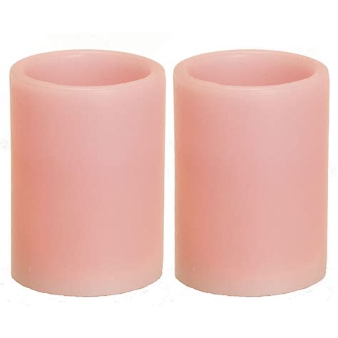 Flameless Pink Pillar Candles (Set of 2) - 11887812 - Overstock.com Shopping - Great Deals on ...