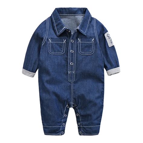 Europe style 2017 baby denim jumpsuit denim jacket for baby boys ...